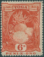Tonga 1897 SG47a 6d Coral Wmk Sideways MNG - Tonga (1970-...)