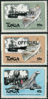 Tonga Official 1980 SGO217-O219 Ships Resolution And Canberra, Concorde Set MNH - Tonga (1970-...)