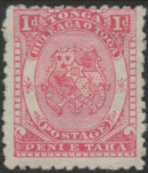 Tonga 1892 SG10 1d Coat Of Arms MH - Tonga (1970-...)