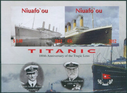 Niuafo'ou 2012 SG365 Titanic Imperf MS MNH - Tonga (1970-...)