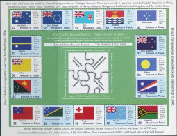 Tonga 2012 SG1658 2p X16 South Pacific Conference Flags MS MNH - Tonga (1970-...)