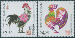 Cook Islands Penrhyn 2016 SG671-672 Year Of The Rooster Set MNH - Penrhyn