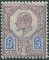 Great Britain 1911 SG294 5d Purple And Blue KEVII MLH - Zonder Classificatie