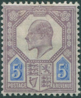 Great Britain 1911 SG294 5d Purple And Blue KEVII MLH - Ohne Zuordnung