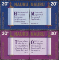 Nauru 1981 SG248-251 Christmas Bible Verses Set MNH - Nauru
