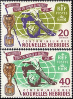 New Hebrides French 1966 SGF134-F135 World Cup Football Set MNH - Other & Unclassified