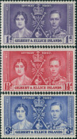 Gilbert & Ellice Islands 1937 SG40-42 Coronation Set MNH - Îles Gilbert Et Ellice (...-1979)