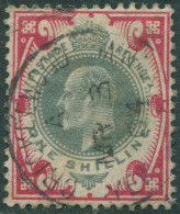 Great Britain 1902 SG257 1/- Dull Green And Carmine KEVII #1 FU - Unclassified