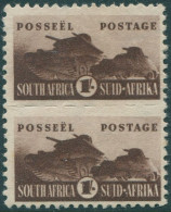 South Africa 1942 SG96 1s Brown Tank Corps Pair MLH - Other & Unclassified