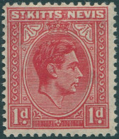 St Kitts Nevis 1938 SG69a 1d Red KGVI MLH - St.Kitts Und Nevis ( 1983-...)