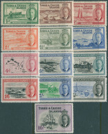 Turks And Caicos Islands 1950 SG221-233 KGVI Coastal Scenes Set MNH - Turcas Y Caicos