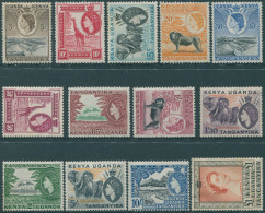 Kenya Uganda And Tanganyika 1954 SG167-180 QEII Wildlife And Scenes (13) MLH (am - Kenya, Uganda & Tanganyika