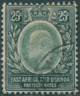 Kenya Uganda And Tanganyika 1907 SG40 25c Grey-green And Black KEVII FU (amd) - Kenya, Oeganda & Tanganyika