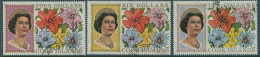 Cook Islands 1967 SG246A-248A Flowers QEII FU - Cook