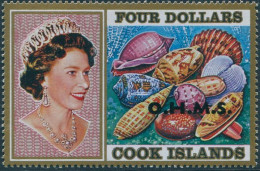 Cook Islands OHMS 1978 SGO30 $4 Seashells QEII MNH - Cook