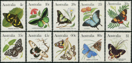 Australia 1983 SG783 Butterflies Set Of 10 MNH - Andere & Zonder Classificatie