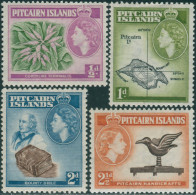 Pitcairn Islands 1957 SG18-21 Flower Map Bible Handicraft MLH - Pitcairn