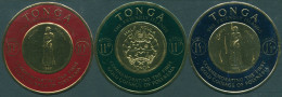 Tonga 1963 SG135-137 Polynesian Gold Coinage Airmail Stamps Set Of 3 MLH - Tonga (1970-...)