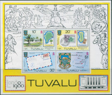 Tuvalu 1980 SG147 London Stamp Exhibition MS MNH - Tuvalu