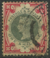 Great Britain 1900 SG214 1/- Green And Carmine QV #11 FU - Otros & Sin Clasificación