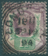 Great Britain 1887 SG198 1½d Dull Purple And Pale Green QV #1 FU - Andere & Zonder Classificatie