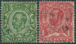 Great Britain 1912 SG340-341 KGV Set Of 2 #4 FU (amd) - Unclassified
