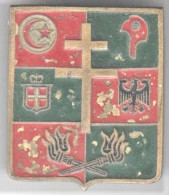 Service Des Essences/ 1° Armée, Rhin Et Danube (1944/1945). Métal Fin, Peint, Petits éclats De Peinture. Artisanale D'Al - Army