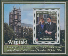 Aitutaki 1986 SG548 Royal Wedding MS MNH - Cook