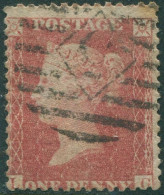 Great Britain 1857 SG38 1d Pale Red QV **LG Toned Perfs FU - Unclassified