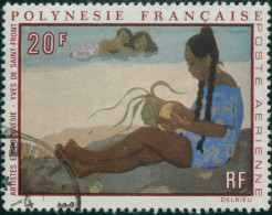 French Polynesia 1970 Sc#C63,SG122 20f Polynesian Woman Painting FU - Autres & Non Classés