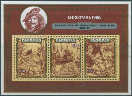 Cook Islands Penrhyn 1986 SG407 Christmas Engravings MS MNH - Penrhyn