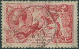 Great Britain 1913 SG401 5/- Rose-carmine KGV Sea Horses FU - Non Classificati