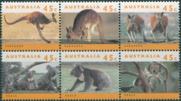 Australia 1994 SG1459-1464 Kangaroos And Koalas Block MNH - Other & Unclassified