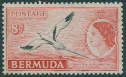Bermuda 1953 SG143a 8d Black And Red QEII White-tailed Tropic Bird MLH - Bermuda