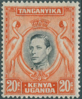 Kenya Uganda Tanganyika 1938 SG139b 20c Cranes KGVI MLH - Kenya, Uganda & Tanganyika