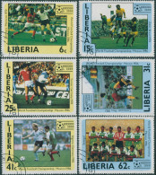 Liberia 1985 SG1605-1610 World Cup Football Set FU - Liberia