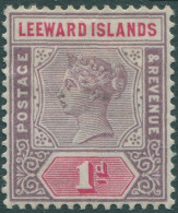 Leeward Islands 1890 SG2 1d Mauve And Red QV MH - Leeward  Islands