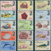Mauritius 1969 SG382-396 Marine Life (15) MLH - Mauritius (1968-...)