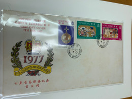 Hong Kong Stamp FDC 1977 Jubilee Rare 中郵會封 - Cartas & Documentos