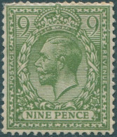 Great Britain 1912 SG393a 9d Olive-green KGV MLH (amd) - Zonder Classificatie