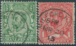 Great Britain 1912 SG340-341 KGV Set Of 2 #2 FU (amd) - Ohne Zuordnung