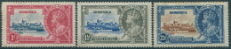 Dominica 1935 SG92-94 KGV Silver Jubilee (3) Few Toned Perfs MH (amd) - Dominica (1978-...)