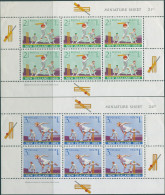 New Zealand 1969 SG902 Health Playing Cricket Set Of 2 MS MNH - Autres & Non Classés