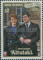 Aitutaki 1987 SG568 $2 Royal Wedding Hurricane Relief MNH - Islas Cook