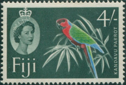 Fiji 1962 SG322 4/- Slate-green Red Shining Parrot Green QEII MNH - Fiji (1970-...)