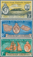 Pitcairn Islands 1961 SG29-31 Return From Norfolk Island Set MLH - Pitcairn