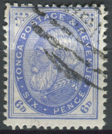 Tonga 1886 SG3 6d King George I #7 FU - Tonga (1970-...)