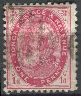 Tonga 1886 SG1b 1d King George I #8 FU - Tonga (1970-...)