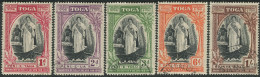 Tonga 1944 SG83-87 Silver Jubilee Queen Salote's Accession Set FU - Tonga (1970-...)