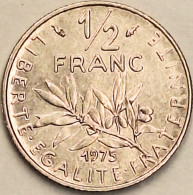 France - 1/2 Franc 1975, KM# 931.1 (#4294) - 1/2 Franc